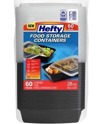 Hefty Food Storage Containers w/ Lid (28 oz., 60 ct.) (FREE & NEXT DAY SHIP)