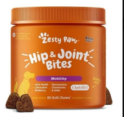 Zesty Paws Hip & Joint Bites - 90 Ct - (FREE AND SAME DAY SHIPPING)