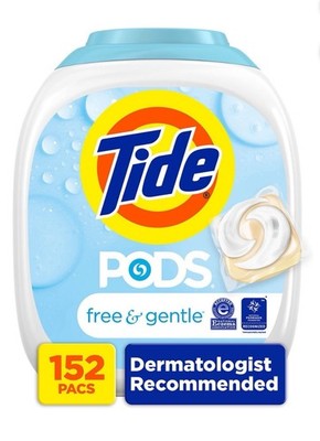 Tide Laundry Detergent Free and Gentle Pods 152 Count (FREE & NEXT DAY SHIP)