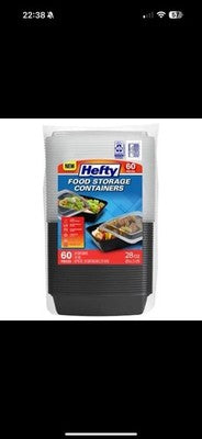 Hefty Food Storage Containers w/ Lid (28 oz., 60 ct.) (FREE & NEXT DAY SHIP)